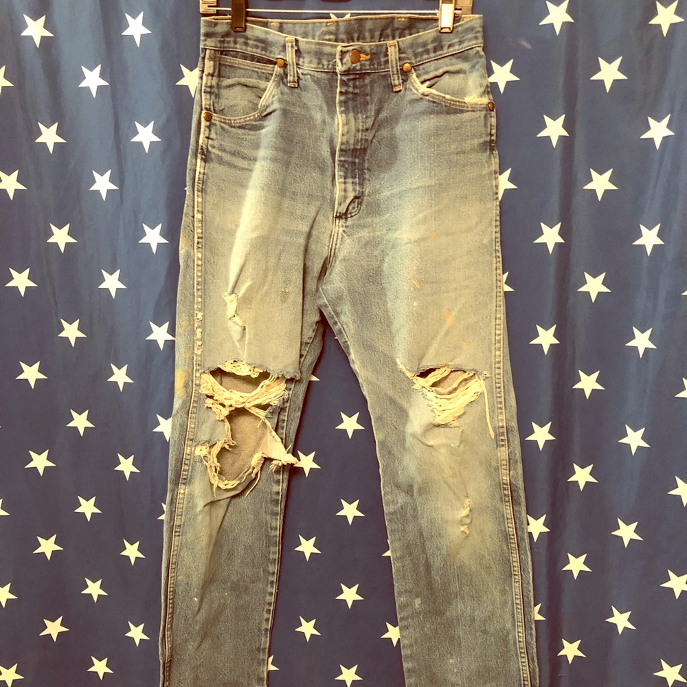 Vintage Destroyed Wrangler Jeans 33 x 36
